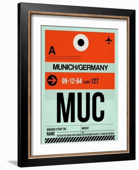 MUC Munich Luggage Tag 2-NaxArt-Framed Art Print