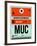 MUC Munich Luggage Tag 2-NaxArt-Framed Art Print