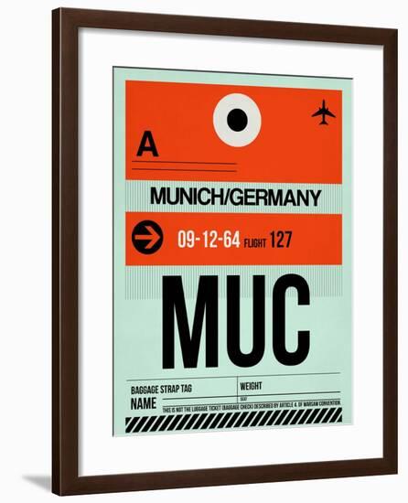 MUC Munich Luggage Tag 2-NaxArt-Framed Art Print