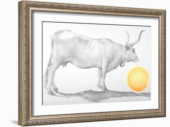 Mucca in Maremma-Antonio Ciccone-Framed Giclee Print