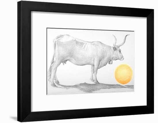 Mucca in Maremma-Antonio Ciccone-Framed Giclee Print