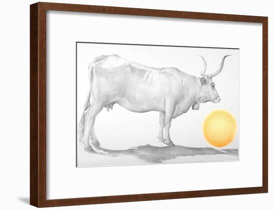 Mucca in Maremma-Antonio Ciccone-Framed Giclee Print