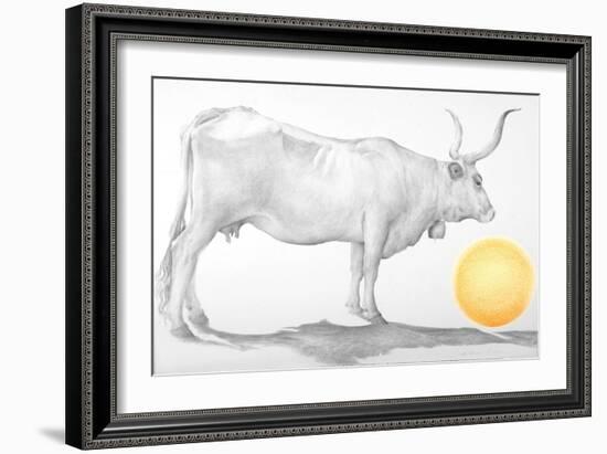 Mucca in Maremma-Antonio Ciccone-Framed Giclee Print