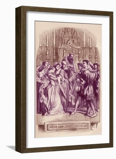 Much Ado about Nothing by William Shakaespeare-John Gilbert-Framed Giclee Print