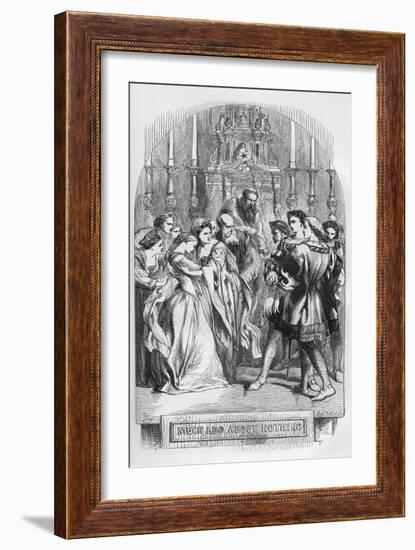 Much Ado about Nothing by William Shakaespeare-John Gilbert-Framed Giclee Print