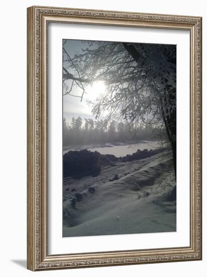 Much Snow in Bavaria-Martina Bleichner-Framed Art Print