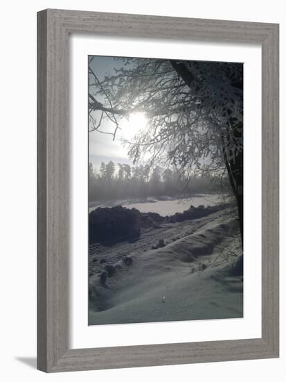 Much Snow in Bavaria-Martina Bleichner-Framed Art Print