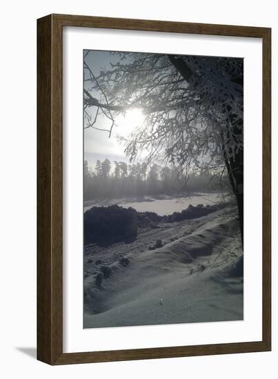 Much Snow in Bavaria-Martina Bleichner-Framed Art Print