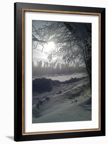 Much Snow in Bavaria-Martina Bleichner-Framed Art Print