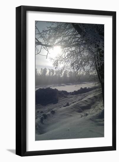 Much Snow in Bavaria-Martina Bleichner-Framed Art Print