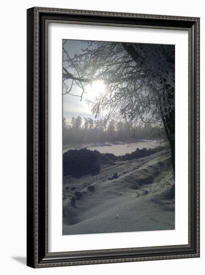 Much Snow in Bavaria-Martina Bleichner-Framed Art Print