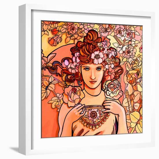 Mucha Lady 116 2-Howie Green-Framed Giclee Print