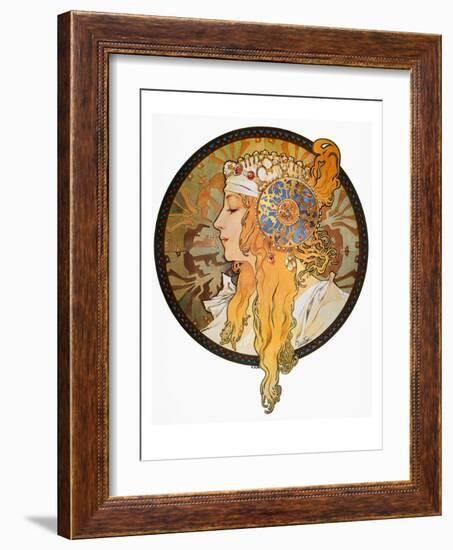 Mucha: Poster, C1900-Alphonse Mucha-Framed Giclee Print