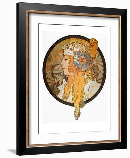 Mucha: Poster, C1900-Alphonse Mucha-Framed Giclee Print