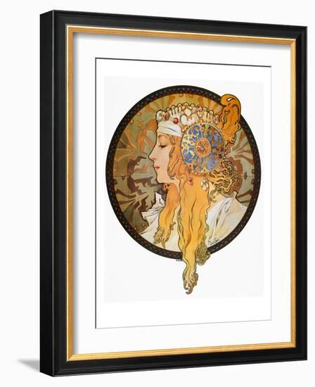 Mucha: Poster, C1900-Alphonse Mucha-Framed Giclee Print