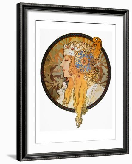 Mucha: Poster, C1900-Alphonse Mucha-Framed Giclee Print