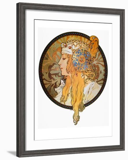 Mucha: Poster, C1900-Alphonse Mucha-Framed Giclee Print