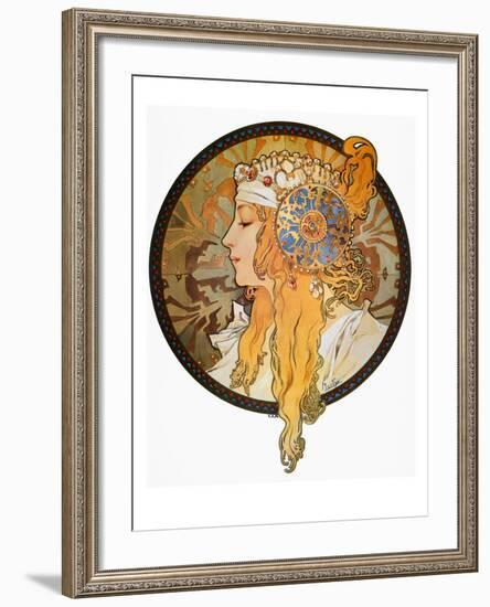 Mucha: Poster, C1900-Alphonse Mucha-Framed Giclee Print