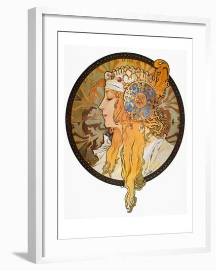 Mucha: Poster, C1900-Alphonse Mucha-Framed Giclee Print