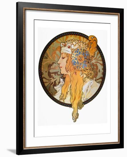 Mucha: Poster, C1900-Alphonse Mucha-Framed Giclee Print