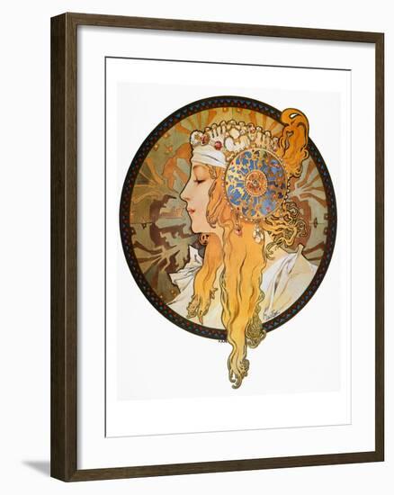 Mucha: Poster, C1900-Alphonse Mucha-Framed Giclee Print