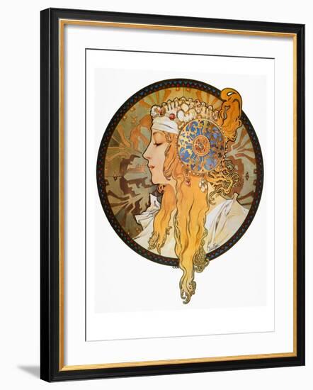 Mucha: Poster, C1900-Alphonse Mucha-Framed Giclee Print