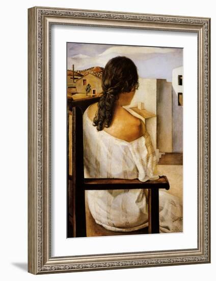 Muchacha de Espalda-Salvador Dalí-Framed Art Print