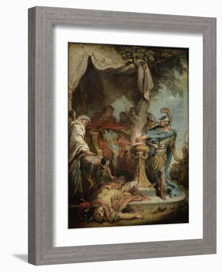 Mucius Scaevola Before Porsenna-Francois Boucher-Framed Giclee Print