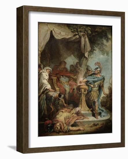 Mucius Scaevola Before Porsenna-Francois Boucher-Framed Giclee Print