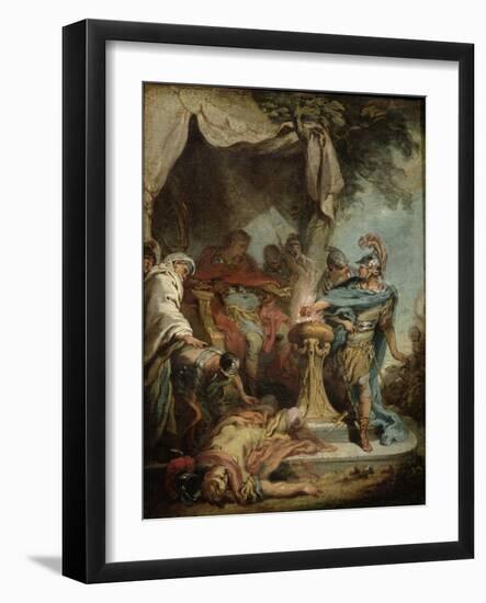 Mucius Scaevola Before Porsenna-Francois Boucher-Framed Giclee Print