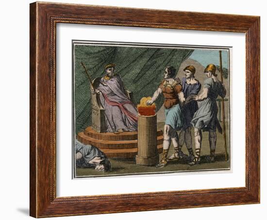 Mucius Scaevola before Porsenna-French School-Framed Giclee Print