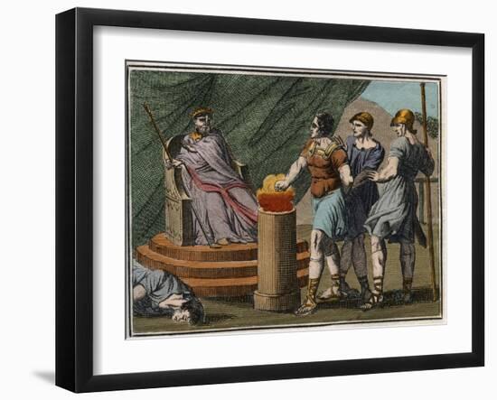 Mucius Scaevola before Porsenna-French School-Framed Giclee Print