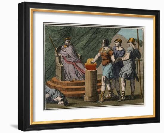 Mucius Scaevola before Porsenna-French School-Framed Giclee Print