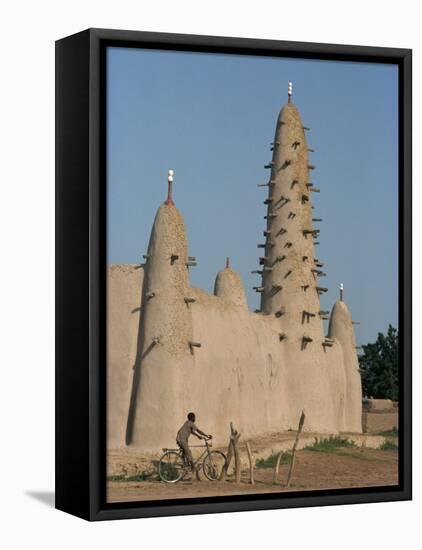 Mud Built Minaret and Mosque, Koupela, Burkina Faso, Africa-Ian Griffiths-Framed Premier Image Canvas