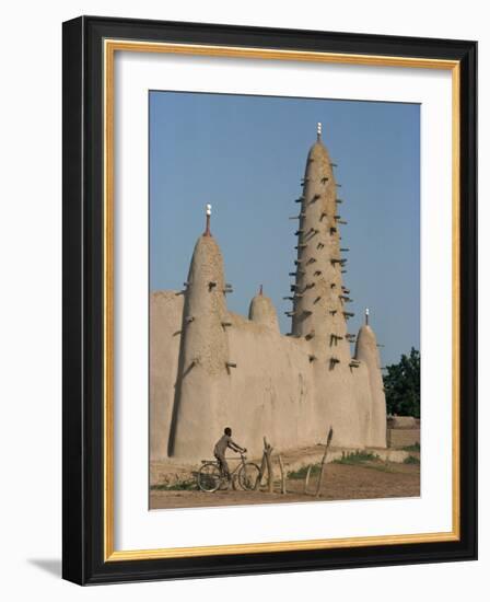 Mud Built Minaret and Mosque, Koupela, Burkina Faso, Africa-Ian Griffiths-Framed Photographic Print