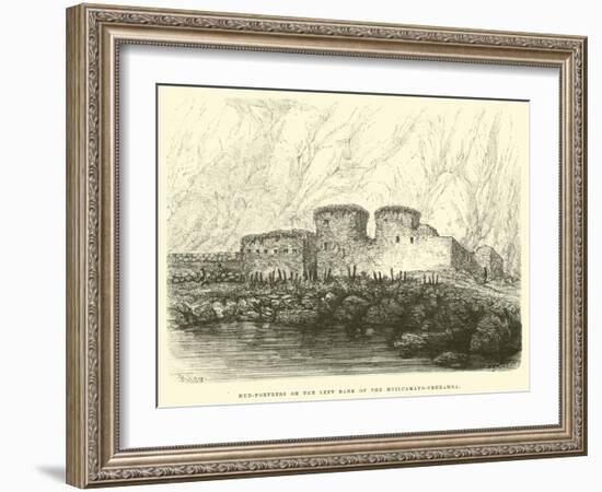 Mud-Fortress on the Left Bank of the Huilcamayo-Urubamba-Édouard Riou-Framed Giclee Print