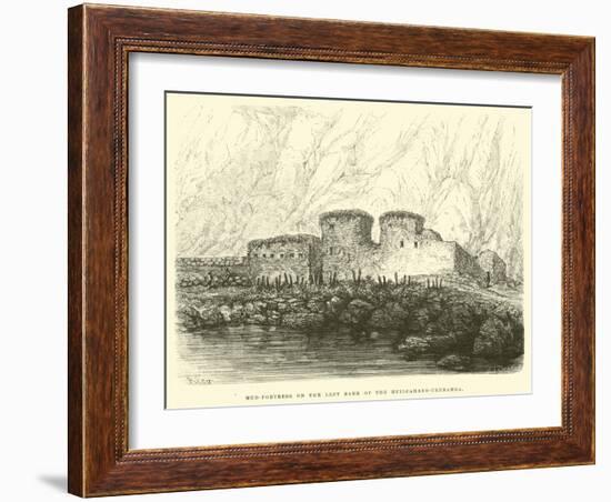 Mud-Fortress on the Left Bank of the Huilcamayo-Urubamba-Édouard Riou-Framed Giclee Print