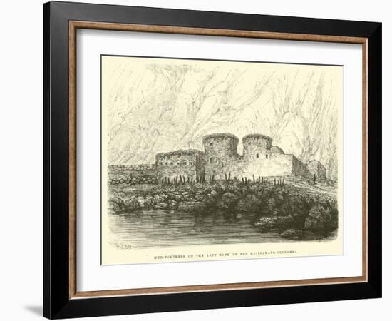 Mud-Fortress on the Left Bank of the Huilcamayo-Urubamba-Édouard Riou-Framed Giclee Print