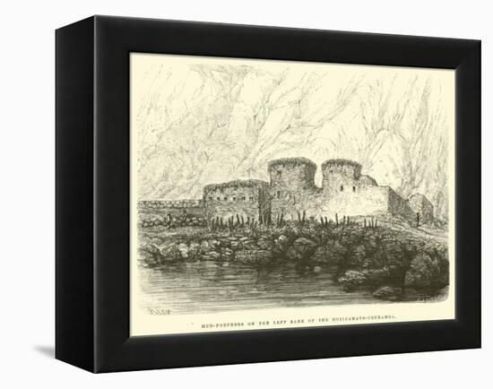 Mud-Fortress on the Left Bank of the Huilcamayo-Urubamba-Édouard Riou-Framed Premier Image Canvas