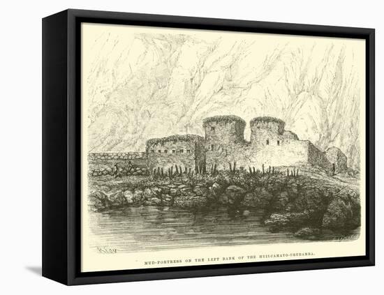 Mud-Fortress on the Left Bank of the Huilcamayo-Urubamba-Édouard Riou-Framed Premier Image Canvas