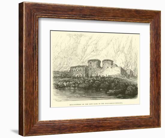 Mud-Fortress on the Left Bank of the Huilcamayo-Urubamba-Édouard Riou-Framed Giclee Print