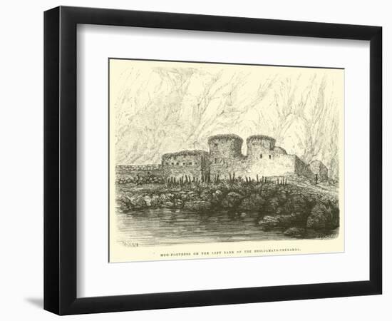 Mud-Fortress on the Left Bank of the Huilcamayo-Urubamba-Édouard Riou-Framed Giclee Print