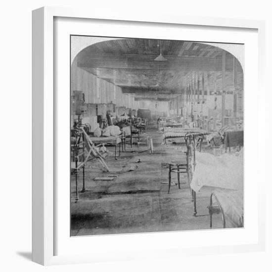 Mud Hall, the Last Prison Occupied by the British Officers at Pretoria, South Africa, 1901-Underwood & Underwood-Framed Giclee Print