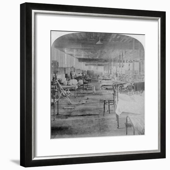 Mud Hall, the Last Prison Occupied by the British Officers at Pretoria, South Africa, 1901-Underwood & Underwood-Framed Giclee Print