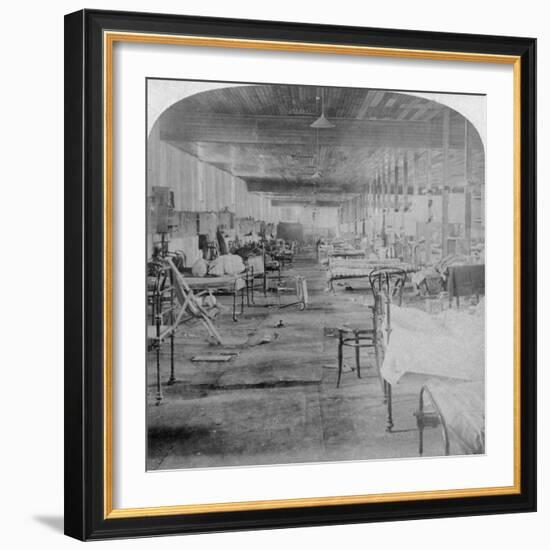 Mud Hall, the Last Prison Occupied by the British Officers at Pretoria, South Africa, 1901-Underwood & Underwood-Framed Giclee Print