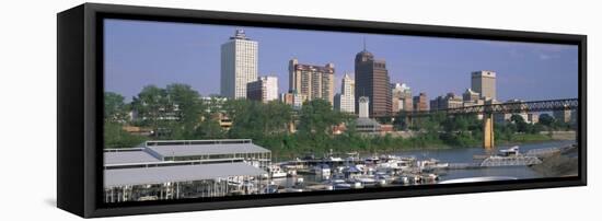 Mud Island Marina Skyline Memphis, TN-null-Framed Premier Image Canvas