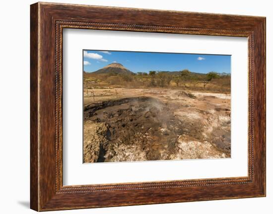 Mud Pots, Fumaroles and Dormant Volcan Santa Clara at the San Jacinto Volcanic Thermal Area-Rob Francis-Framed Photographic Print