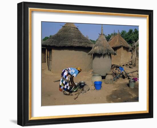 Mud Village, Huts, Mandi Region, Mali, Africa-Bruno Morandi-Framed Photographic Print