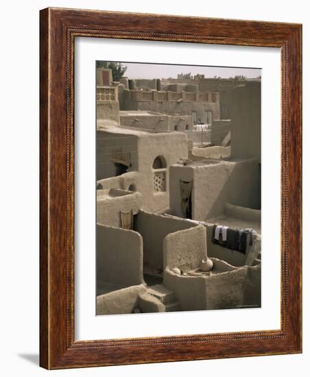 Mud-Walled Houses, Mopti, Mali, Africa-David Poole-Framed Photographic Print