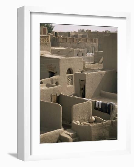 Mud-Walled Houses, Mopti, Mali, Africa-David Poole-Framed Photographic Print